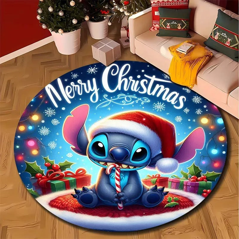 Tappeto tondo Stitch Christmas